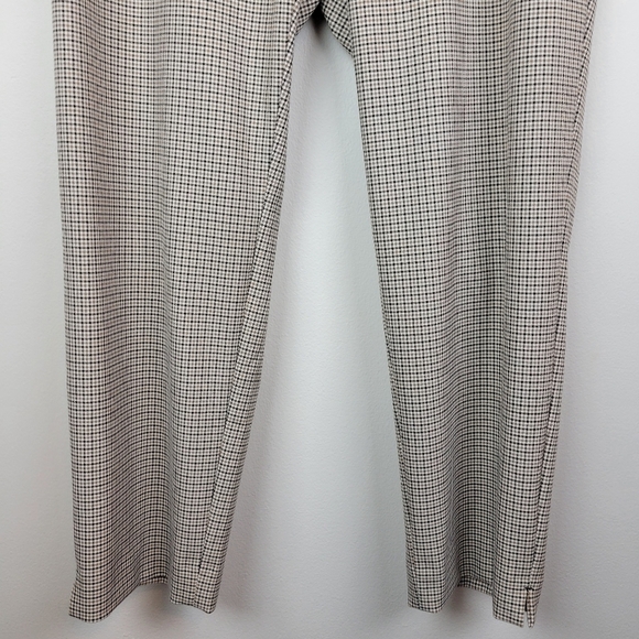Talbots High Waist Hampshire Ankle Pant Size 18W Tan Houndstooth Check Straight - Picture 4 of 12